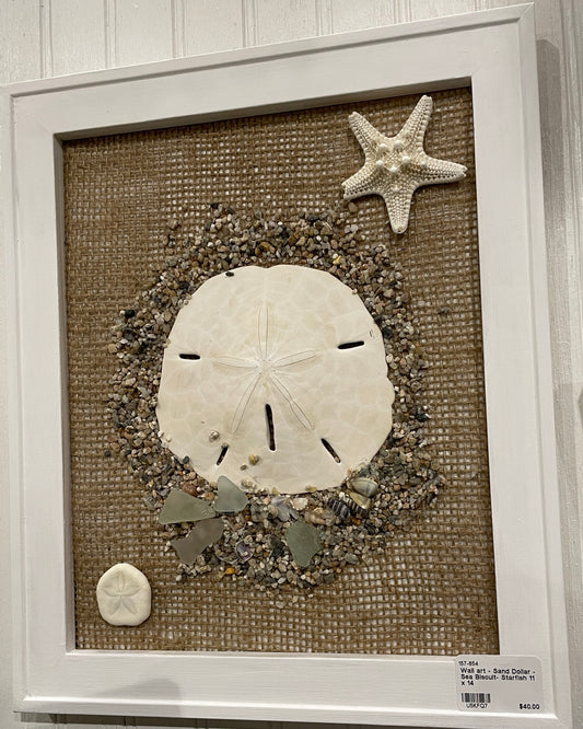 Sand Dollar with Starfish and Biscuit Wall Decor